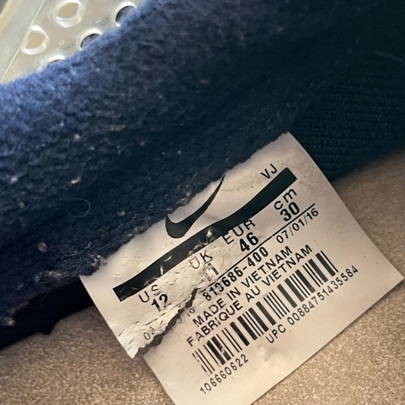 Nike Sock Dart Men's Shoes Midnight Navy/Medium Grey/White/Black size 12 - Picture 2 of 8